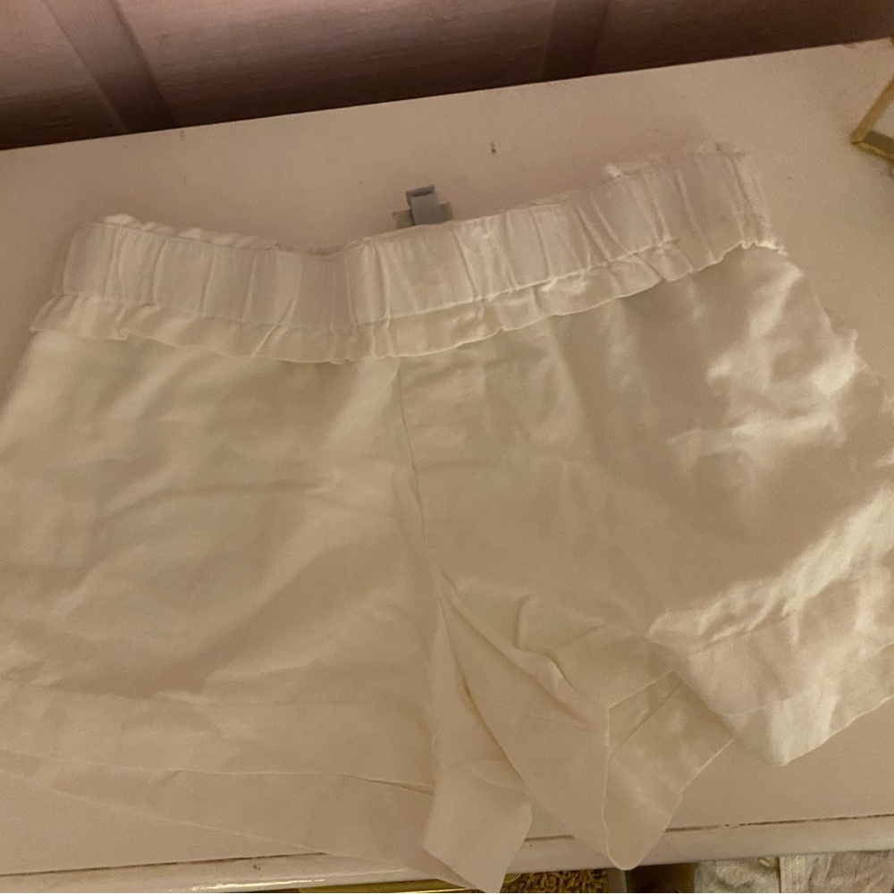 a new day High Waist Cream Linen Shorts
